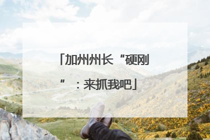 加州州长“硬刚”：来抓我吧