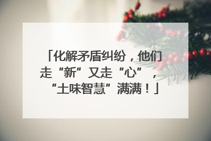 化解矛盾纠纷，他们走“新”又走“心”，“土味智慧”满满！