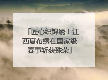 匠心织锦绣！江西夏布绣在国家级赛事斩获殊荣