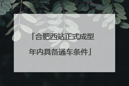 合肥西站正式成型 年内具备通车条件