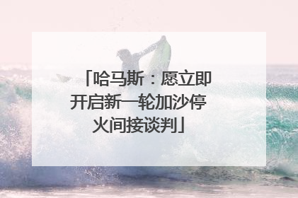 哈马斯：愿立即开启新一轮加沙停火间接谈判