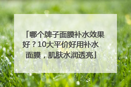哪个牌子面膜补水效果好？10大平价好用补水面膜，肌肤水润透亮