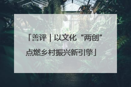 善评｜以文化“两创”点燃乡村振兴新引擎