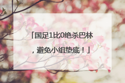 国足1比0绝杀巴林，避免小组垫底！