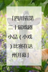 四川省第二十届戏剧小品（小戏）比赛在达州开幕