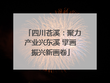 四川苍溪：聚力产业兴东溪 擘画振兴新画卷