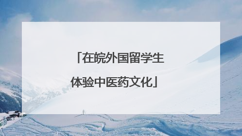 在皖外国留学生体验中医药文化