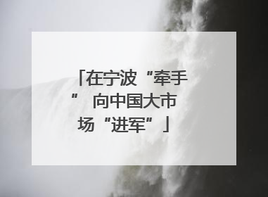 在宁波“牵手” 向中国大市场“进军”