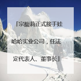 宗馥莉正式接手娃哈哈实业公司，任法定代表人、董事长