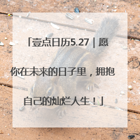 壹点日历5.27｜愿你在未来的日子里，拥抱自己的灿烂人生！