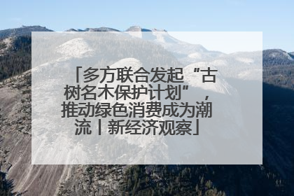 多方联合发起“古树名木保护计划”，推动绿色消费成为潮流丨新经济观察