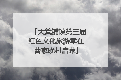 大箕铺镇第三届红色文化旅游季在曹家晚村启幕