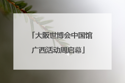 大阪世博会中国馆广西活动周启幕