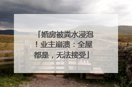 婚房被粪水浸泡！业主崩溃：全屋都是，无法接受