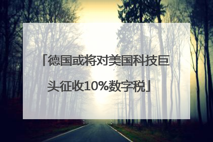 德国或将对美国科技巨头征收10%数字税