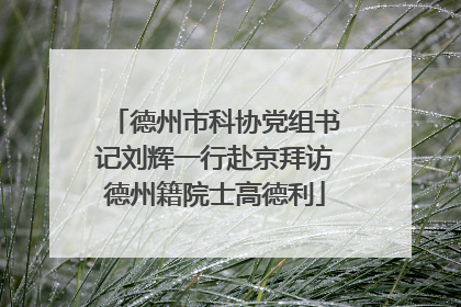 德州市科协党组书记刘辉一行赴京拜访德州籍院士高德利