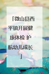 微山县西平镇开展健康体检 护航幼儿成长