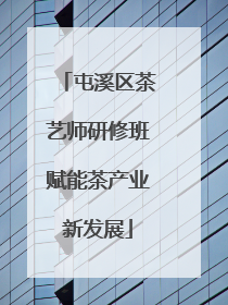 屯溪区茶艺师研修班赋能茶产业新发展