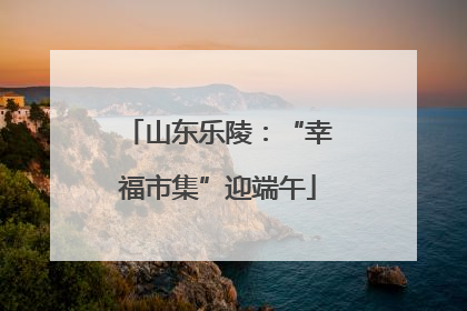 山东乐陵：“幸福市集”迎端午