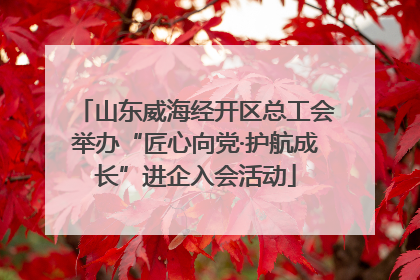 山东威海经开区总工会举办“匠心向党·护航成长”进企入会活动