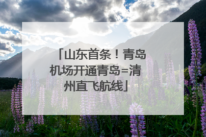 山东首条！青岛机场开通青岛=清州直飞航线