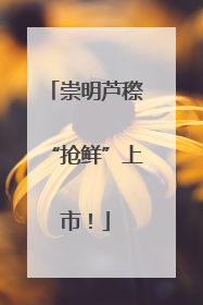 崇明芦穄“抢鲜”上市！