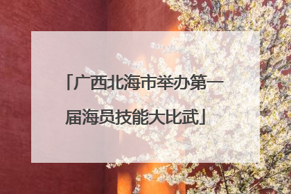 广西北海市举办第一届海员技能大比武