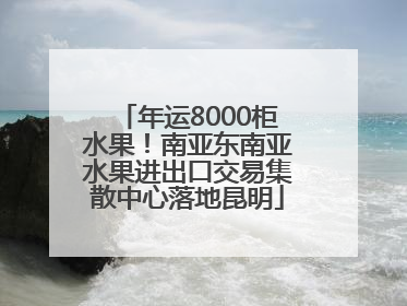 年运8000柜水果！南亚东南亚水果进出口交易集散中心落地昆明