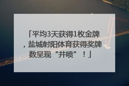 平均3天获得1枚金牌，盐城射阳体育获得奖牌数呈现“井喷”！