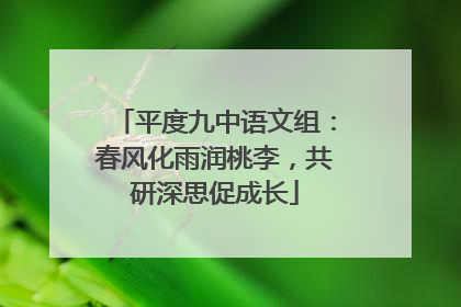 平度九中语文组：春风化雨润桃李，共研深思促成长