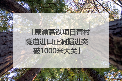 康渝高铁项目青村隧道进口正洞掘进突破1000米大关