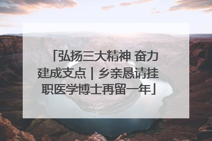 弘扬三大精神 奋力建成支点｜乡亲恳请挂职医学博士再留一年