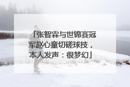 张智霖与世锦赛冠军赵心童切磋球技，本人发声：很梦幻