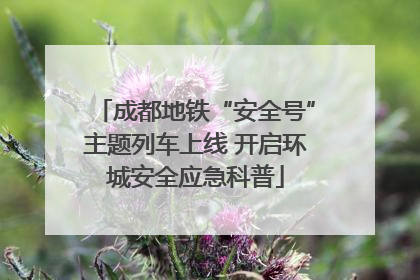 成都地铁“安全号”主题列车上线 开启环城安全应急科普