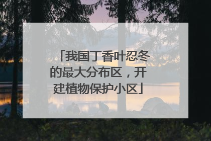 我国丁香叶忍冬的最大分布区，开建植物保护小区