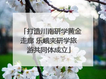 打造川南研学黄金走廊 乐峨夹研学旅游共同体成立