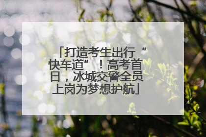 打造考生出行“快车道”！高考首日，冰城交警全员上岗为梦想护航