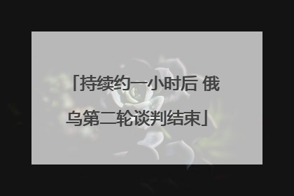 持续约一小时后 俄乌第二轮谈判结束