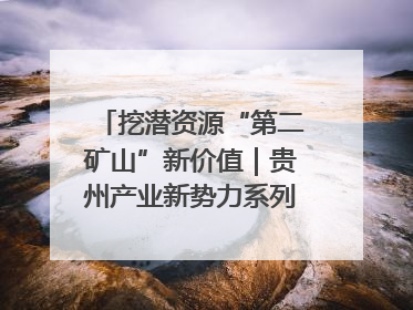 挖潜资源“第二矿山”新价值｜贵州产业新势力系列报道之十四