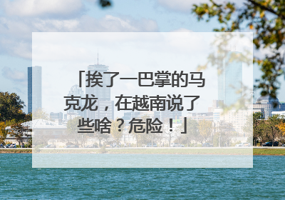 挨了一巴掌的马克龙，在越南说了些啥？危险！