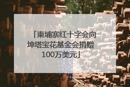 柬埔寨红十字会向坤塔宝花基金会捐赠100万美元