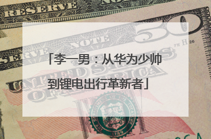 李一男：从华为少帅到锂电出行革新者