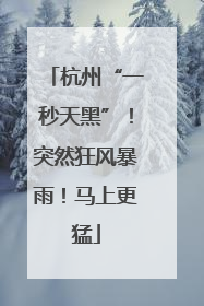 杭州“一秒天黑”！突然狂风暴雨！马上更猛