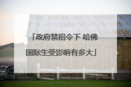 政府禁招令下 哈佛国际生受影响有多大