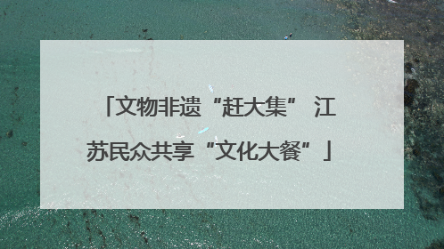 文物非遗“赶大集” 江苏民众共享“文化大餐”