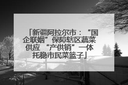 新疆阿拉尔市：“国企联姻”保障辖区蔬菜供应 “产供销”一体托稳市民菜篮子
