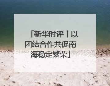 新华时评丨以团结合作共促南海稳定繁荣
