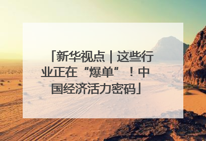 新华视点｜这些行业正在“爆单”！中国经济活力密码