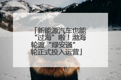 新能源汽车也能“过海”啦！渤海轮渡“绿安通” 轮正式投入运营