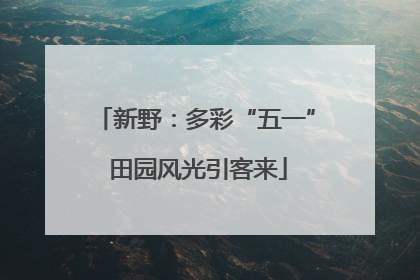 新野：多彩“五一” 田园风光引客来